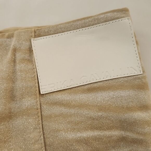 ERIKA CAVALLINI Women's Pleated High-Waisted Wide Leg Cotton Pant Italy 38/small - Picture 7 of 14